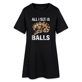 Python roi Serpents Amateurs de terrarium Python - Robe T-shirt Femme - noir - Devant