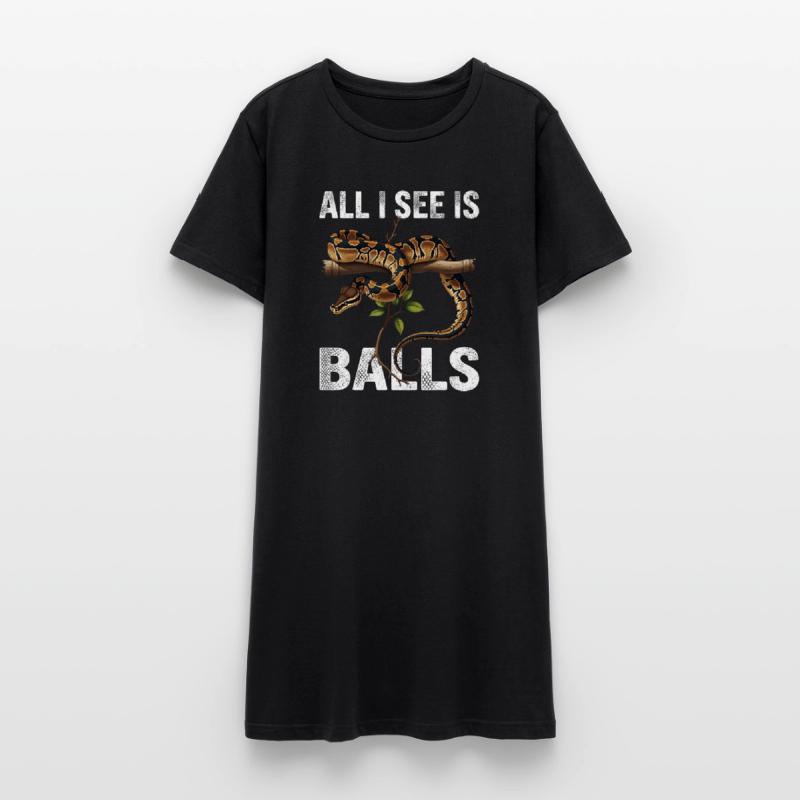 Königspython Schlangen Liebhaber Terrarium Python Frauen T-Shirt-Kleid