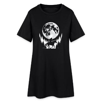 Bigfoot Reiten - Frauen T-Shirt-Kleid - Schwarz - Vorne