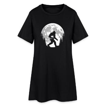 Joueur de rugby Bigfoot Moon - Robe T-shirt Femme - noir - Devant