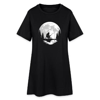 Pêche au Bigfoot - Robe T-shirt Femme - noir - Devant