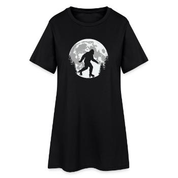 Bigfoot Roller Skating Mond - Frauen T-Shirt-Kleid - Schwarz - Vorne