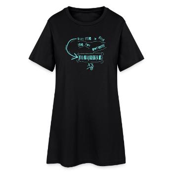 Find the Owner's Barcode - Women’s T-Shirt Dress - black - Front