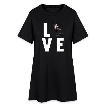 Vautour - Robe T-shirt Femme - noir - Devant