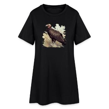 Vautour - Robe T-shirt Femme - noir - Devant