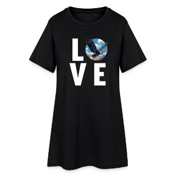 Vautour - Robe T-shirt Femme - noir - Devant