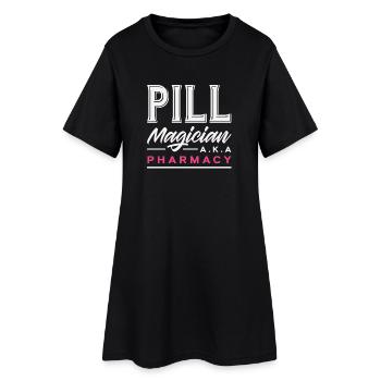 Pill magician, pharmacist, pharmacy technician - Women’s T-Shirt Dress - black - Front