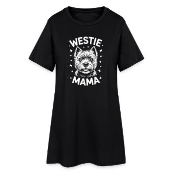 West Highland White Terrier Saying Westie Gift - Women’s T-Shirt Dress - black - Front