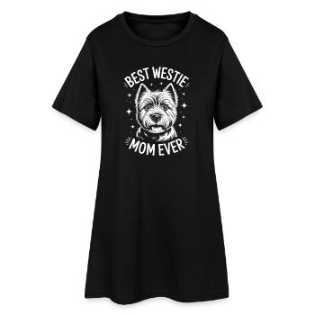 West Highland White Terrier Saying Westie Gift - Women’s T-Shirt Dress - black - Front