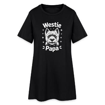 West Highland White Terrier Saying Westie Gift - Women’s T-Shirt Dress - black - Front