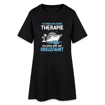 Vacances de croisière Croisières - Robe T-shirt Femme - noir - Devant