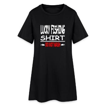 Angling - Women’s T-Shirt Dress - black - Front