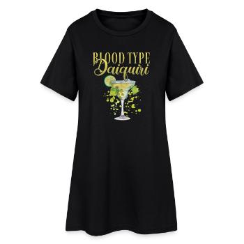 Groupe sanguin de la fête de jeune fille Daiquiri - Robe T-shirt Femme - noir - Devant