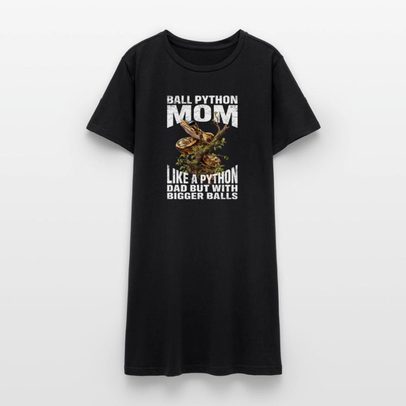 King Python Mom Mom Snakes Terrarium Python Women’s T-Shirt Dress