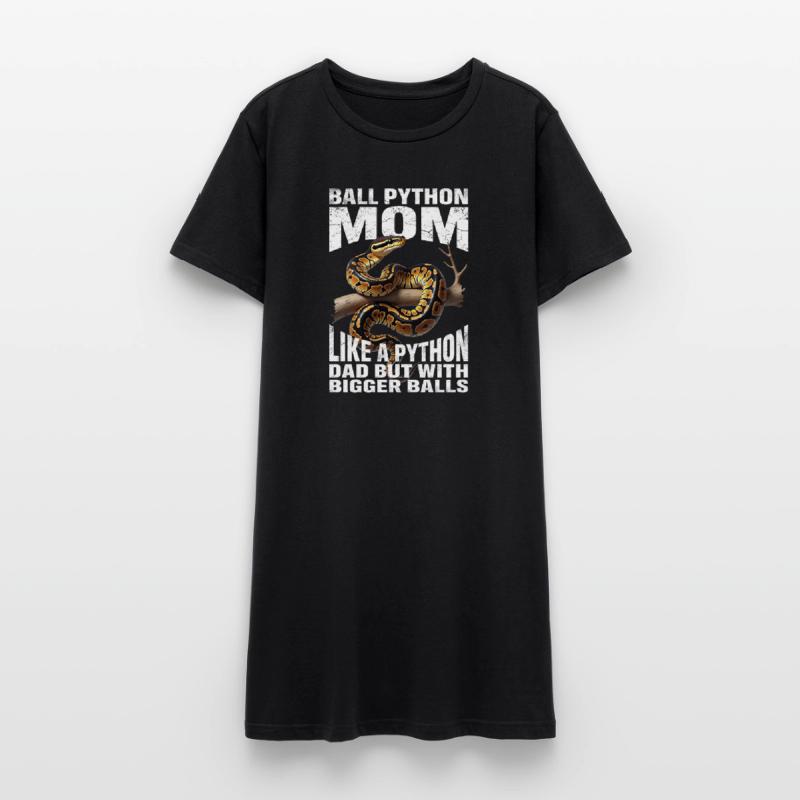 King Python Mom Mom Snakes Terrarium Python Women’s T-Shirt Dress