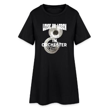 Sousaphon Silence dans la vie Bruyant dans l’orchestre - Robe T-shirt Femme - noir - Devant