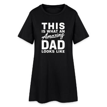 Voilà à quoi ressemble un papa incroyable pour la fête des pères - Robe T-shirt Femme - noir - Devant