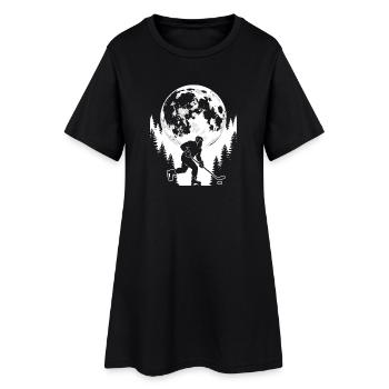 Bigfoot Eishockeyspieler - Frauen T-Shirt-Kleid - Schwarz - Vorne