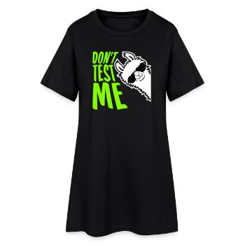 Ne me teste pas Lama Citation drôle coquine Logo - Robe T-shirt Femme - noir - Devant