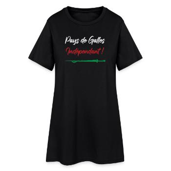 Pays de Galles Indépendant ! Perceval - Robe T-shirt Femme - noir - Devant