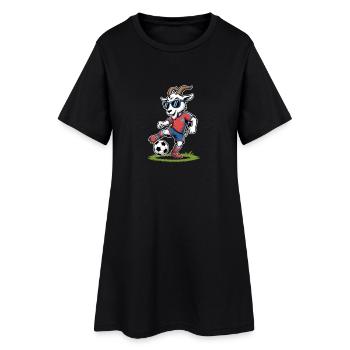 Z Soccer Goat avec des lunettes de soleil - Robe T-shirt Femme - noir - Devant