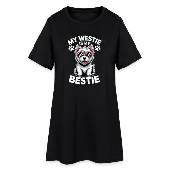 West Highland White Terrier Saying Westie Gift - Women’s T-Shirt Dress - black - Front