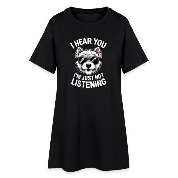 West Highland White Terrier Saying Westie Gift - Women’s T-Shirt Dress - black - Front