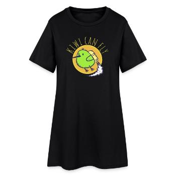 Les Kiwis peuvent voler - Robe T-shirt Femme - noir - Devant