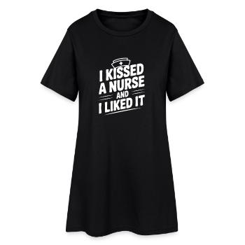 Ich habe eine Krankenschwester geküsst und es hat mir gefallen - Frauen T-Shirt-Kleid - Schwarz - Vorne