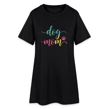 Maman de chien - Design coloré de maman de chien - Robe T-shirt Femme - noir - Devant