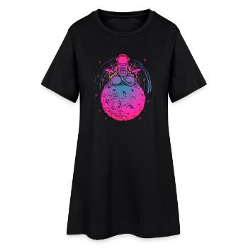 Psychedelic Astro Drummer Planet - Robe T-shirt Femme - noir - Devant