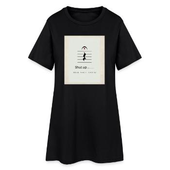 Shut up – Inner Peace Loading Design - Frauen T-Shirt-Kleid - Schwarz - Vorne
