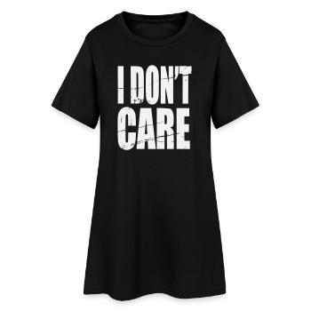 Je me fiche des lettrages grunge - Robe T-shirt Femme - noir - Devant