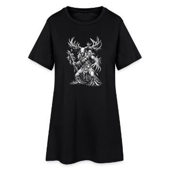 Leszy – le démon slave de la forêt et de la nature sauvage - Robe T-shirt Femme - noir - Devant
