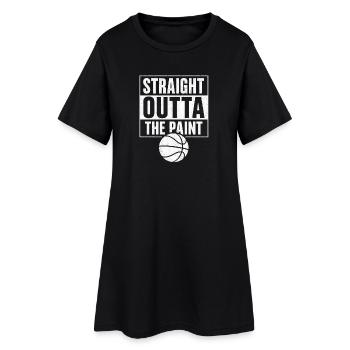 Straight Outta The Paint Basketball Sport  - Frauen T-Shirt-Kleid - Schwarz - Vorne