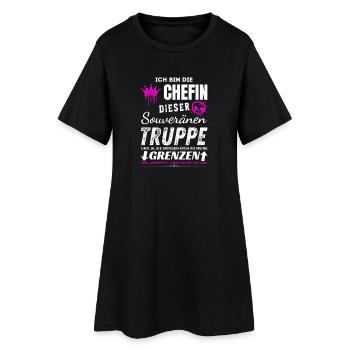 Chefin dieser Souveränen Truppe Chefin Geschenke - Robe T-shirt Femme - noir - Devant