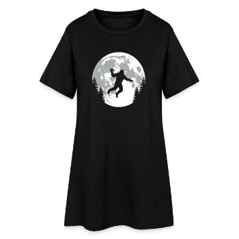 Joueur de handball Bigfoot Moon - Robe T-shirt Femme - noir - Devant