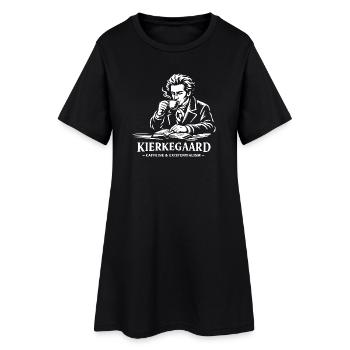 Kierkegaard Coffee Existentialism - Women’s T-Shirt Dress - black - Front
