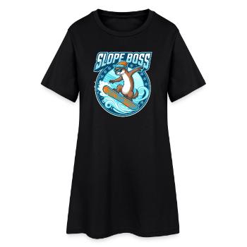 Slope_Otter - Women’s T-Shirt Dress - black - Front