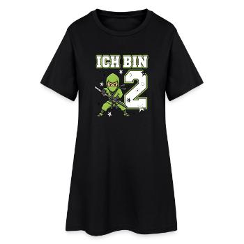Je suis 2 ninjas 2e anniversaire Karaté vert - Robe T-shirt Femme - noir - Devant