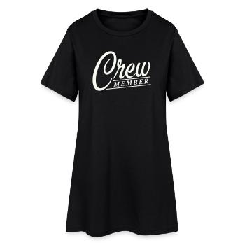 crew member - Women’s T-Shirt Dress - black - Front
