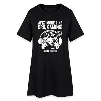Joueur AFK Monte de niveau Légende Numérique - Robe T-shirt Femme - noir - Devant
