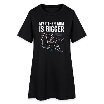 Anderer Arm Größer Meme - Frauen T-Shirt-Kleid - Schwarz - Vorne