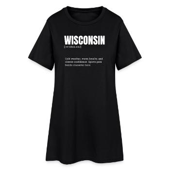 Style de police block du Wisconsin - Robe T-shirt Femme - noir - Devant