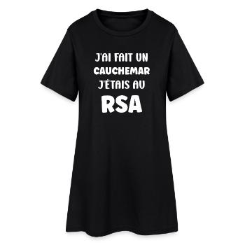 Cauchemar RSA: Rire Réalité - Robe T-shirt Femme - noir - Devant