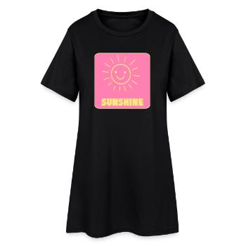 Soleil - Robe T-shirt Femme - noir - Devant