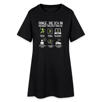 Handball Liebhaber Handball Sport Spieler Handball - Frauen T-Shirt-Kleid - Schwarz - Vorne