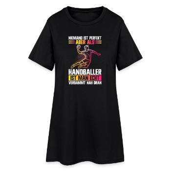 Handball Liebhaber Handball Sport Spieler Handball - Frauen T-Shirt-Kleid - Schwarz - Vorne
