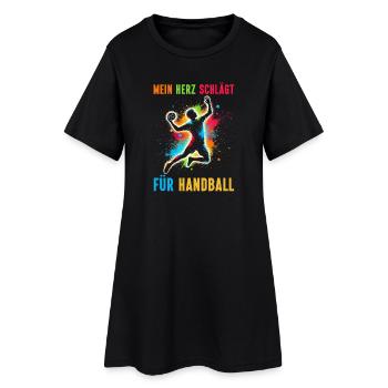 Handball Liebhaber Handball Sport Spieler Handball - Frauen T-Shirt-Kleid - Schwarz - Vorne