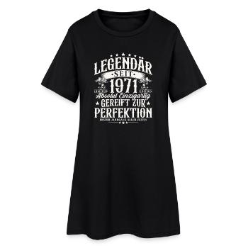 Legendary Since 1971 Vintage Birthday Gift - Women’s T-Shirt Dress - black - Front